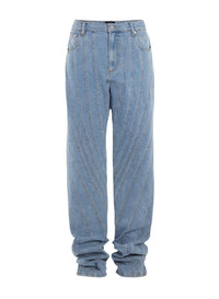 SPIRAL BAGGY DENIM JEANS