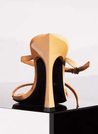 BLACK SUEDE FANG 95 SANDALS