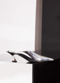 METALLIC LEATHER FANG 55 MULES