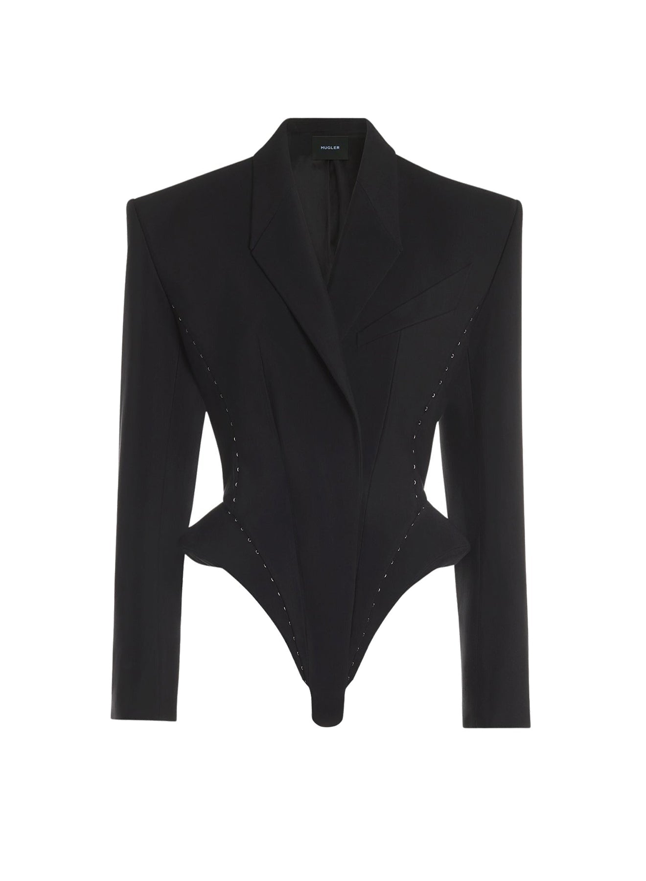 BLACK HOOK & EYE BODYSUIT JACKET