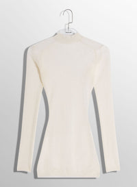 WHITE SCULPTING SHER KNIT TOP