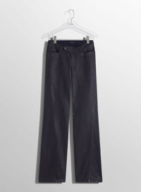 MIDNIGHT BLUE WAXED STRAIGHT LEG JEANS