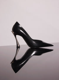 BLACK LEATHER CLASSIC FANG 95 PUMP