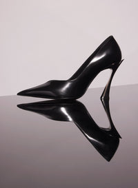 BLACK LEATHER CLASSIC FANG 95 PUMP
