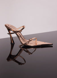 COPPER LEATHER FANG 95 SANDALS