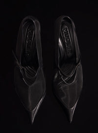 BLACK MESH FANG 95 PUMP WITH STRAP