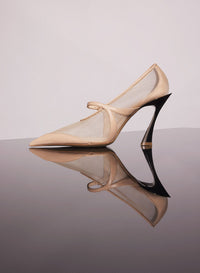 BLACK MESH FANG 95 PUMP WITH STRAP