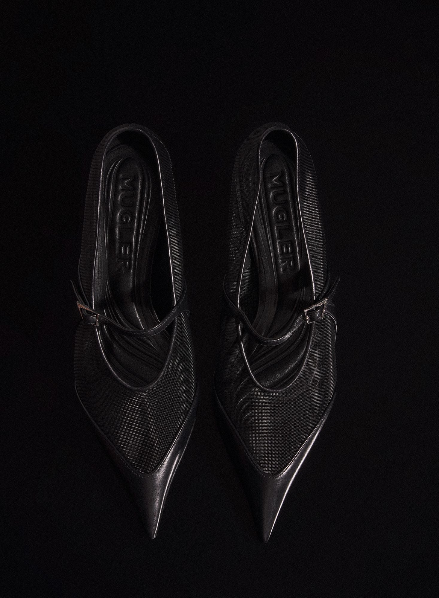 BLACK MESH FANG 55 BALLERINA