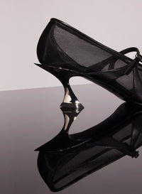 BLACK MESH FANG 55 BALLERINA