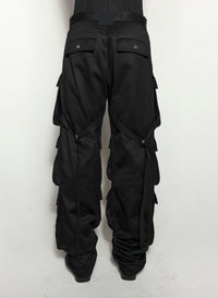 BLACK CARGO PANTS