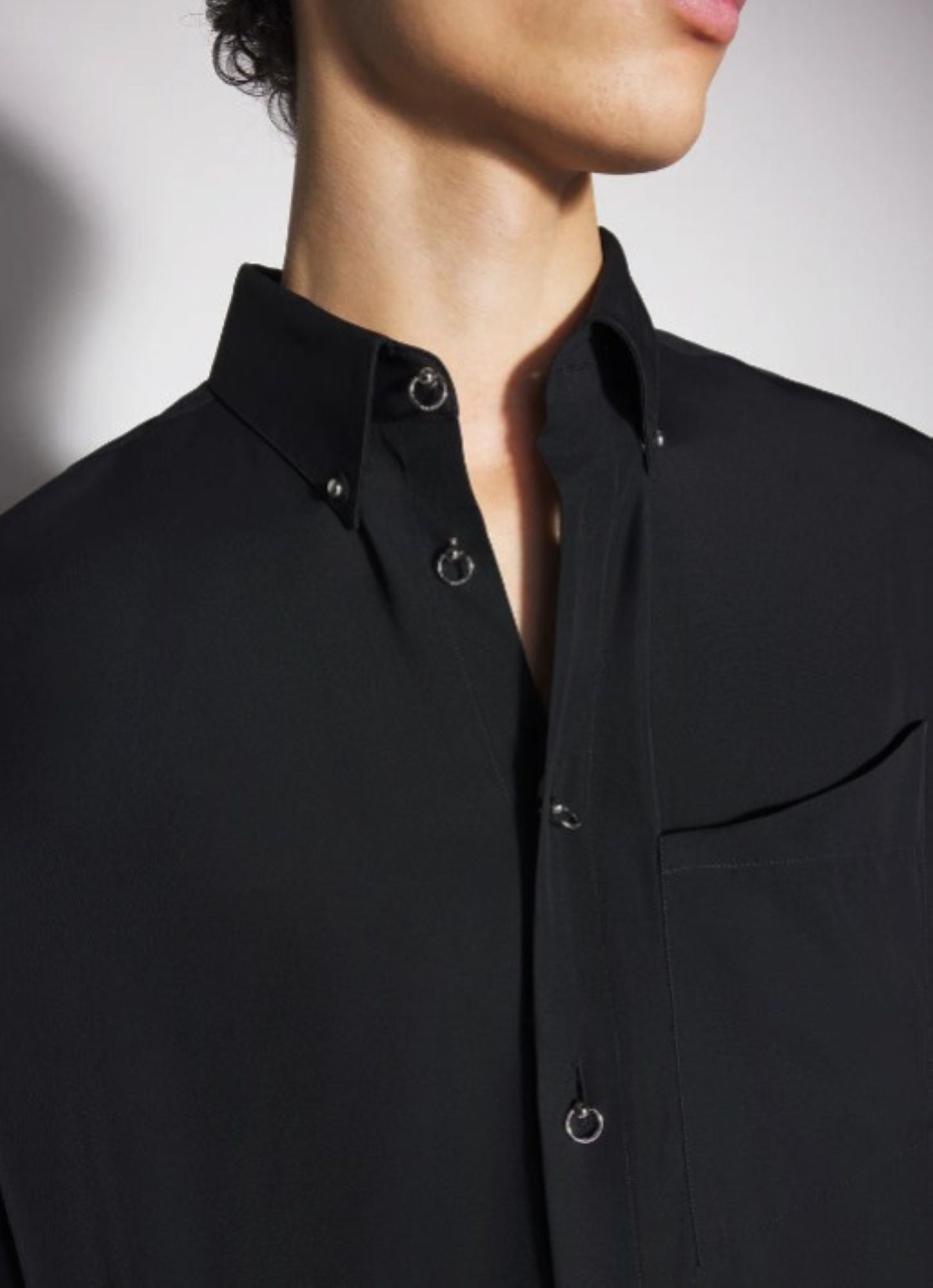 BLACK PIERCED SHIRT