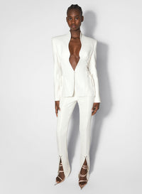 WHITE LACED-UP JACKET