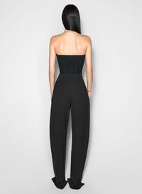 OFF WHITE BONING DETAIL KNIT BUSTIER