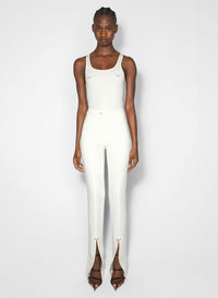 WHITE TANK PIERCED BODYSUIT