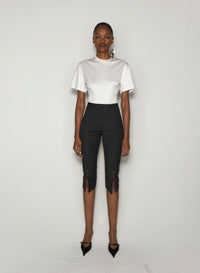 WHITE CORSET OPEN BACK JERSEY BODYSUIT