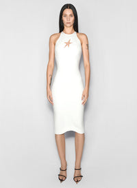 WHITE STAR SLEEVELESS DRESS