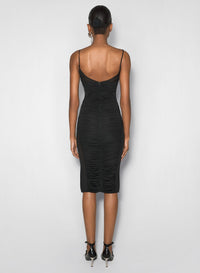 WHITE RUCHED DRESS