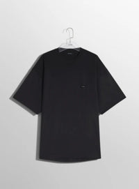 BLACK OVERSIZED PIERCED T-SHIRT