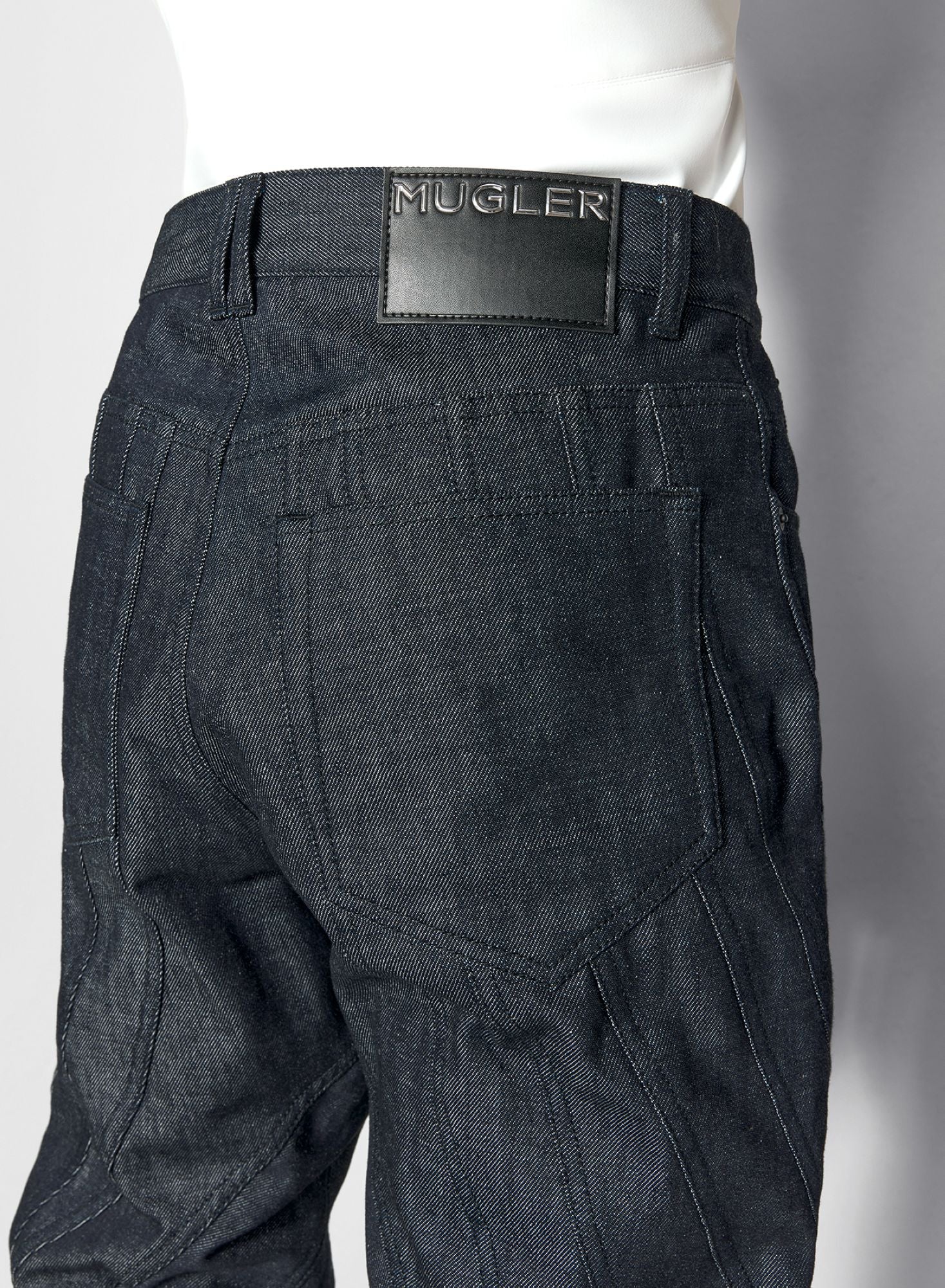 RAW BLUE SPIRAL BAGGY JEANS