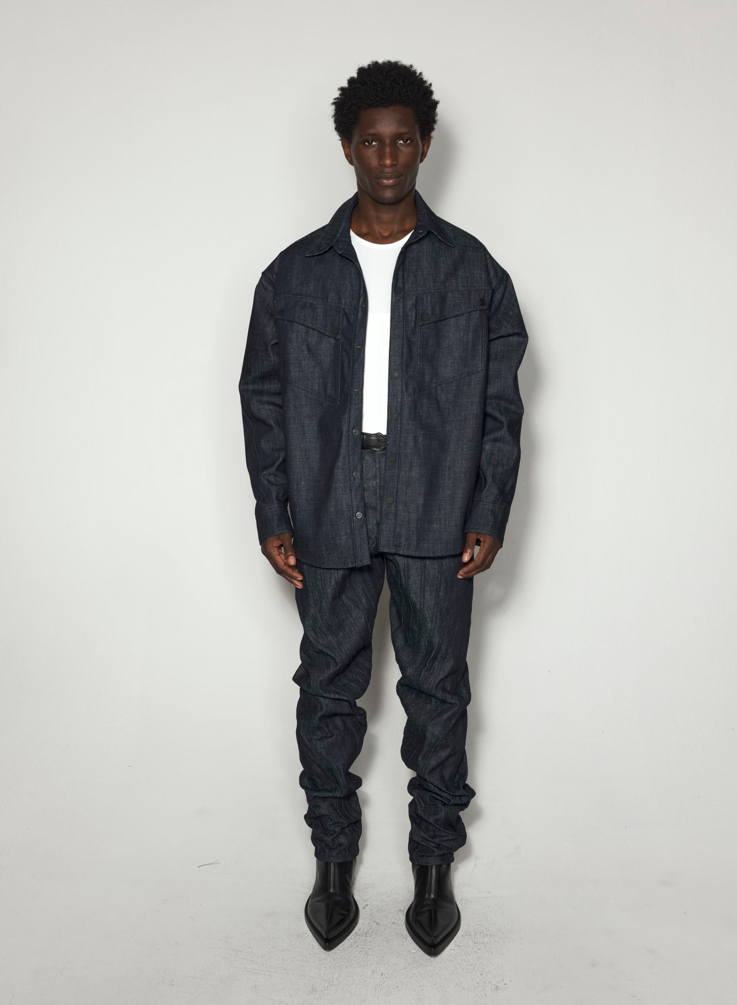 OVERSIZED RAW DENIM SHIRT