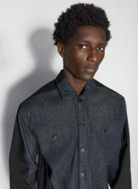 RAW BLUE BI-COLOR DENIM JACKET