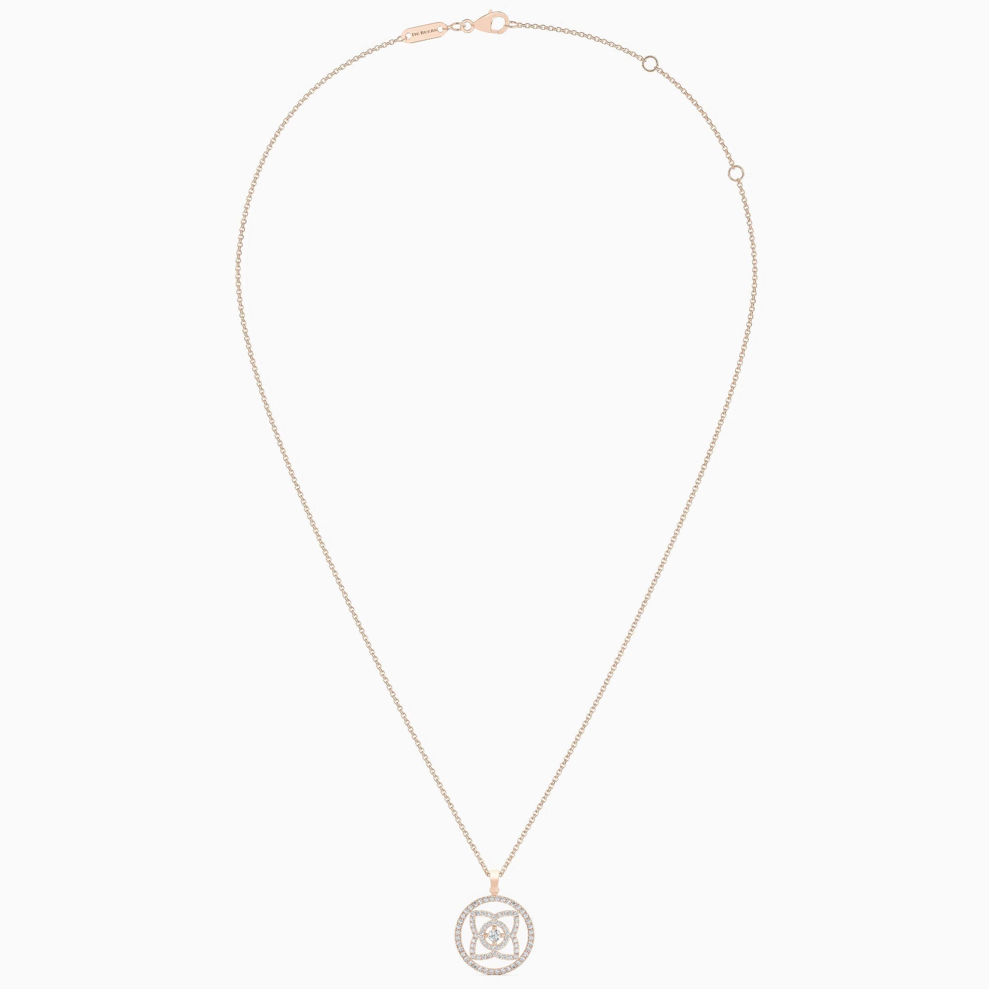 Pendentif Lotus avec diamant en or