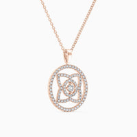 Pendentif Lotus avec diamant en or