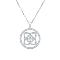 Pendentif Lotus avec diamant en or