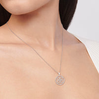 Pendentif Lotus avec diamant en or