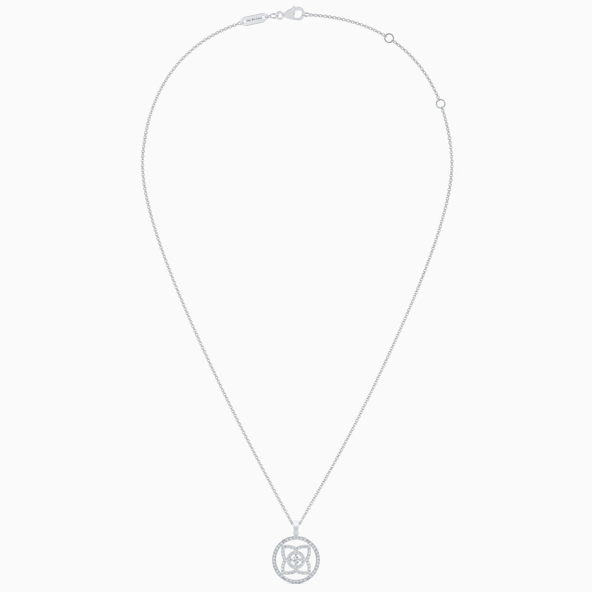 Pendentif Lotus avec diamant en or