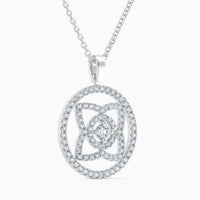 Pendentif Lotus avec diamant en or