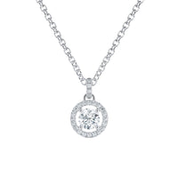 Pendentif Aura avec diamant rond brillant