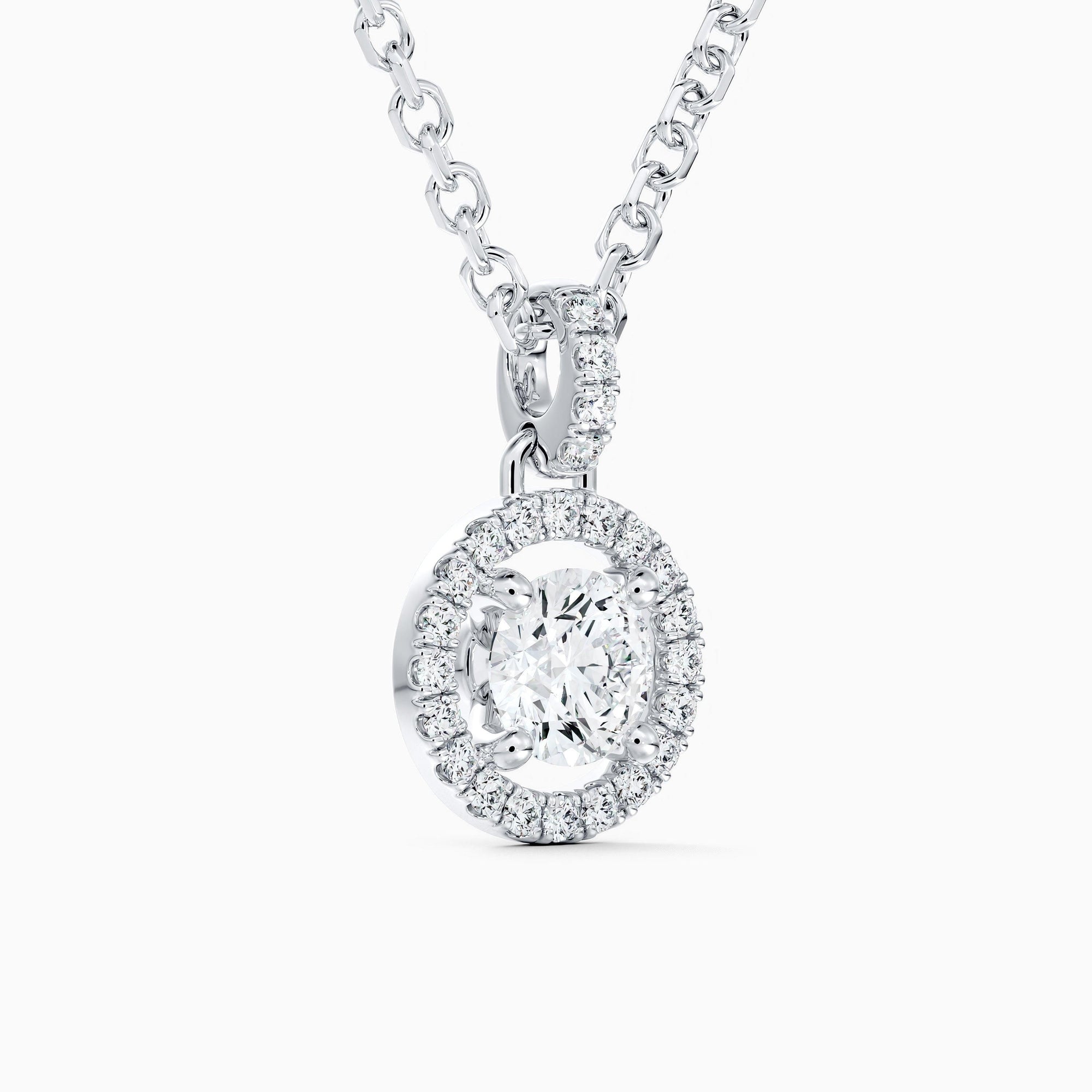 Pendentif Aura avec diamant rond brillant
