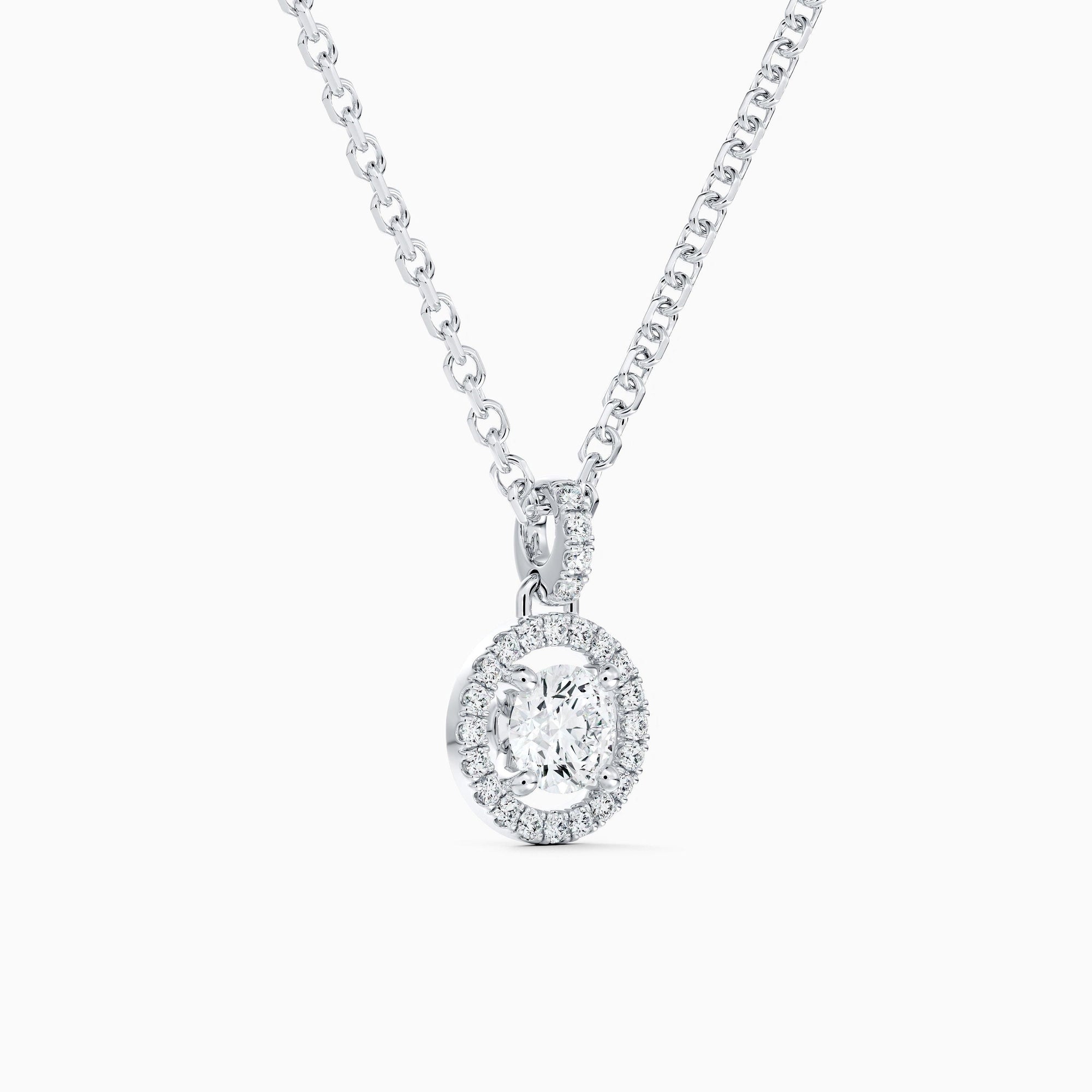 Pendentif Aura avec diamant rond brillant