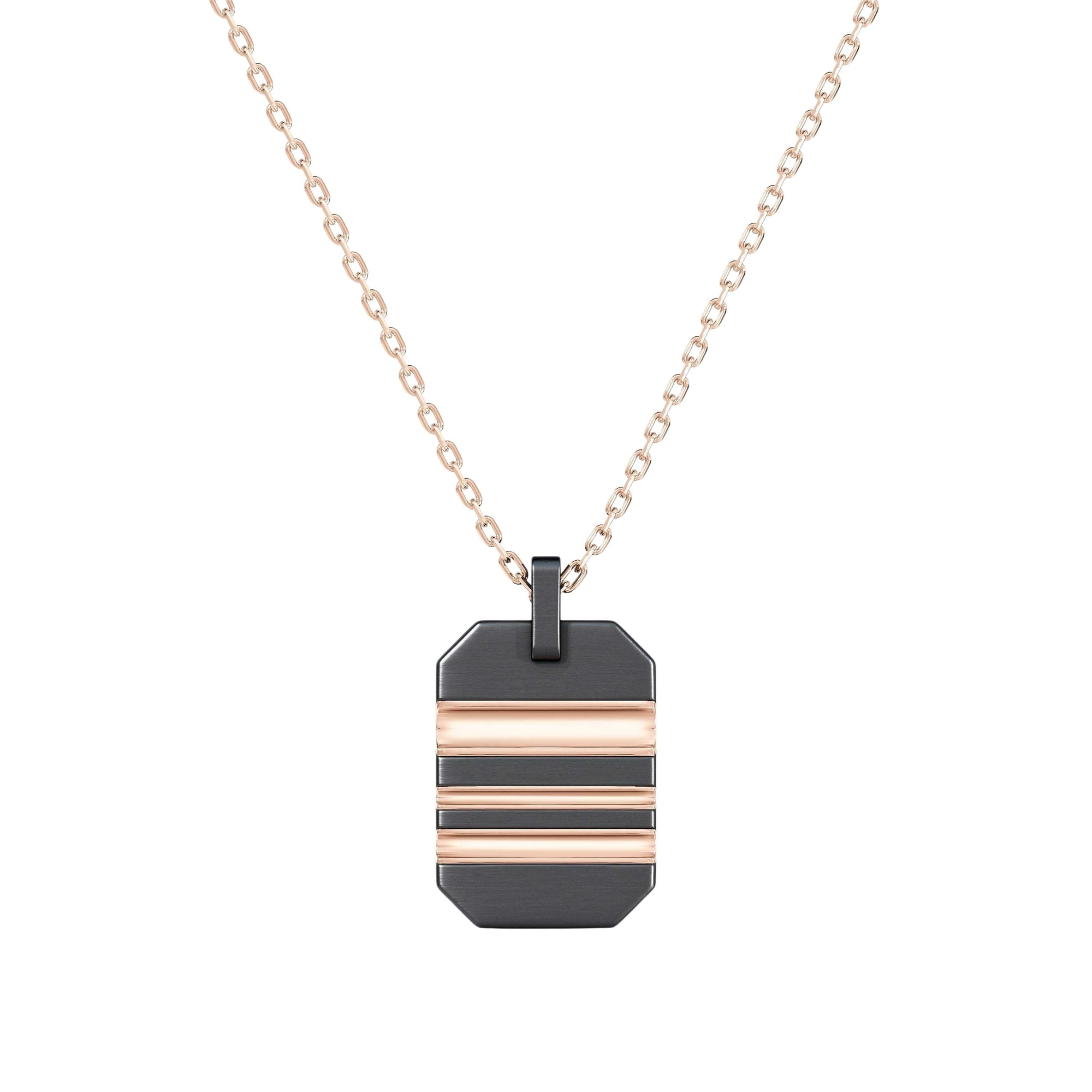 Pendentif Reveal en titane et or