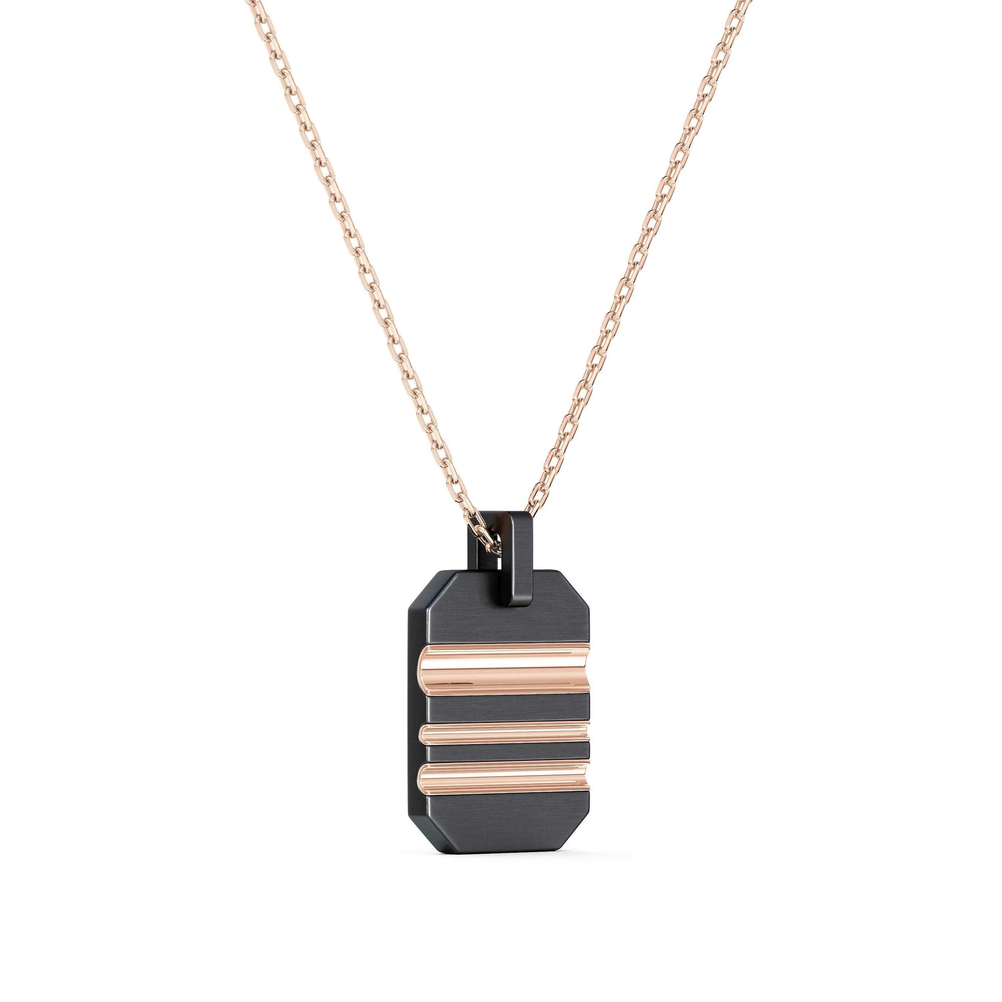 Pendentif Reveal en titane et or