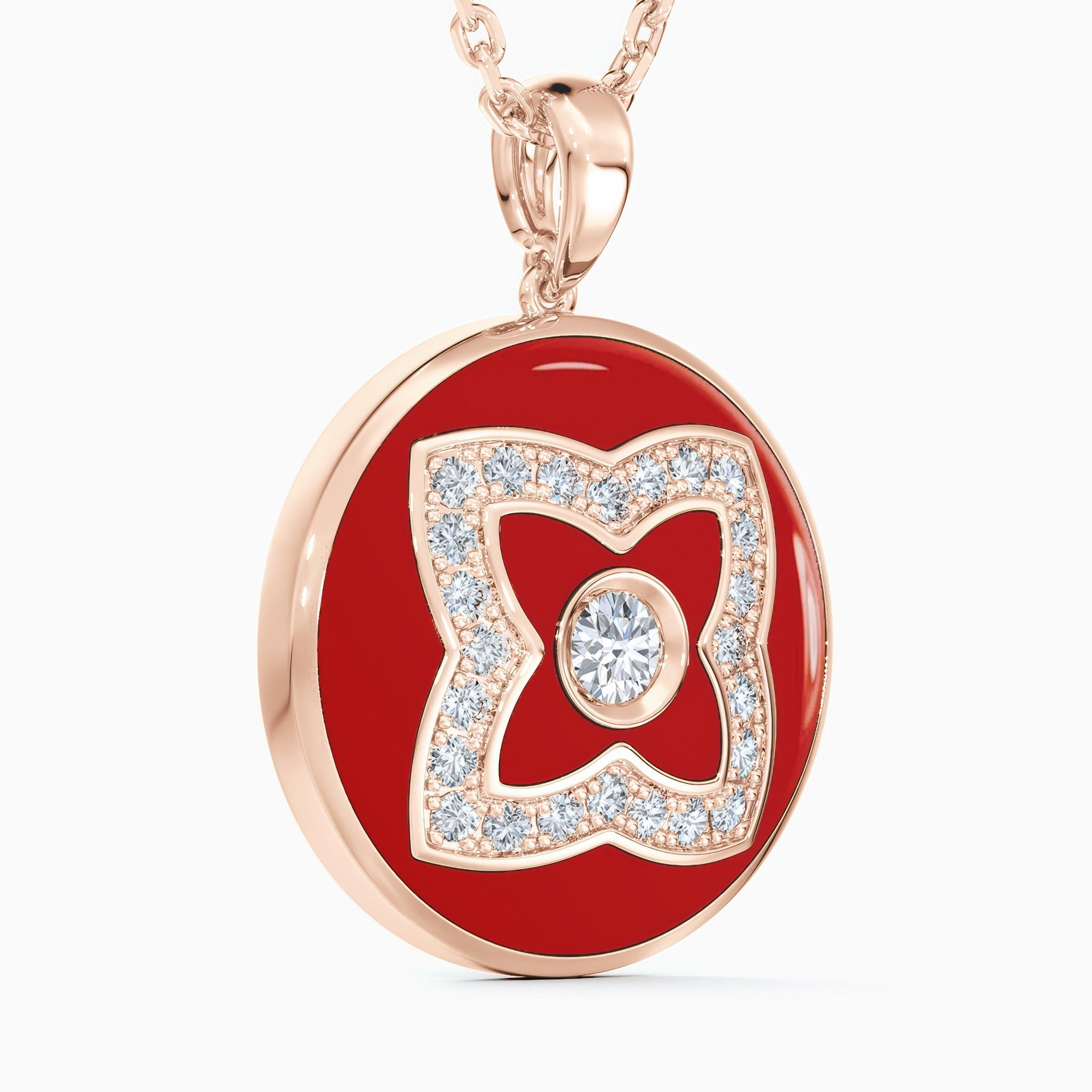 Pendentif Lotus émail