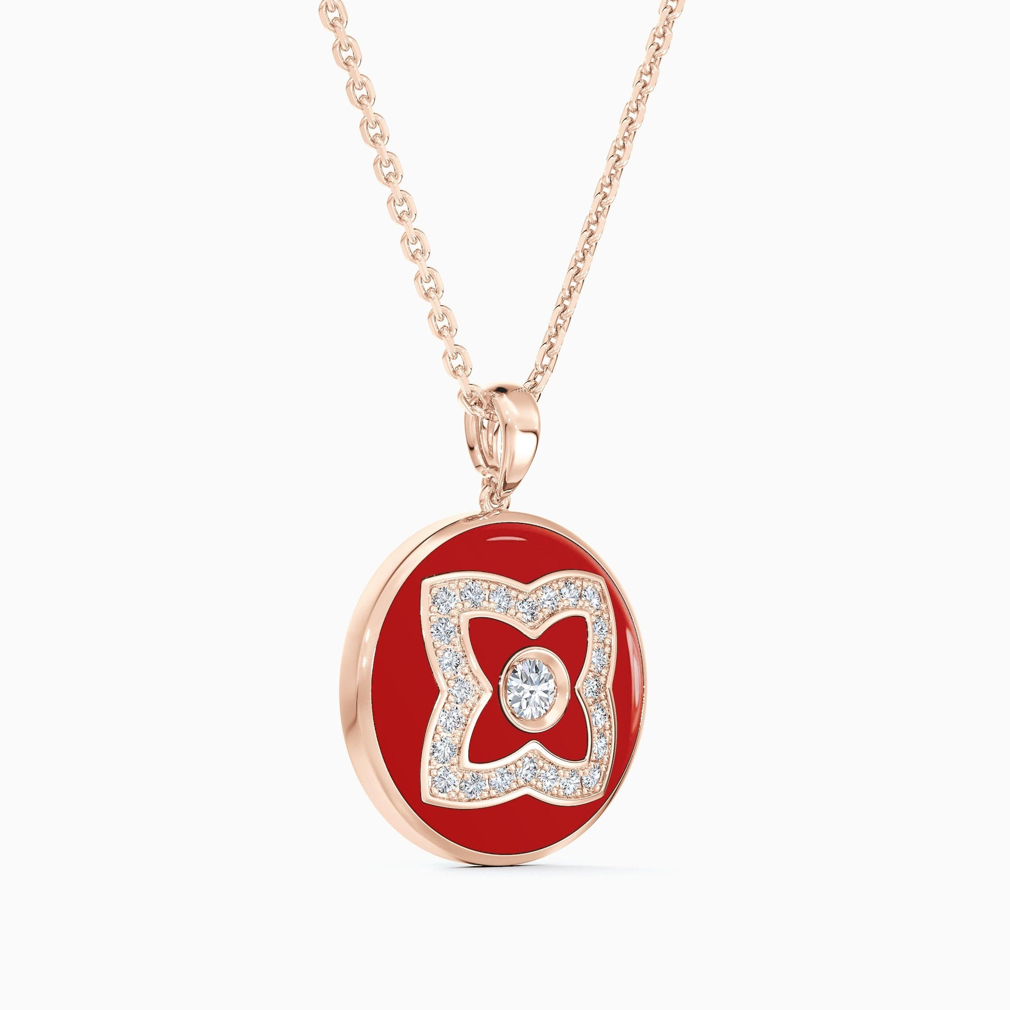Pendentif Lotus émail