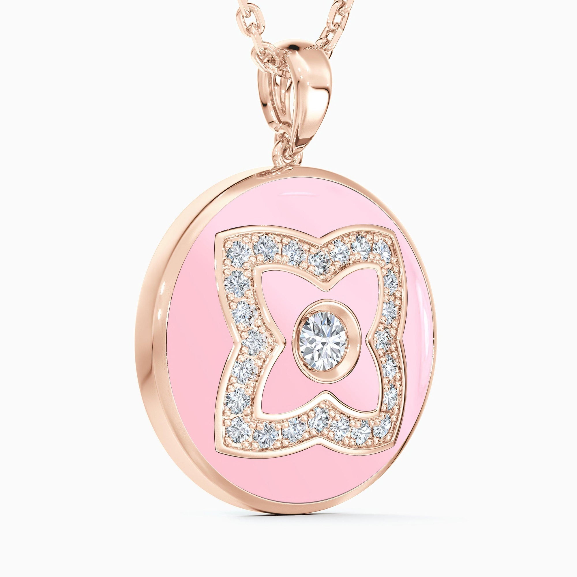 Pendentif Lotus émail