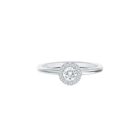 Bague Aura avec diamant brillant et platine