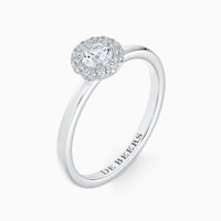 Bague Aura avec diamant brillant et platine