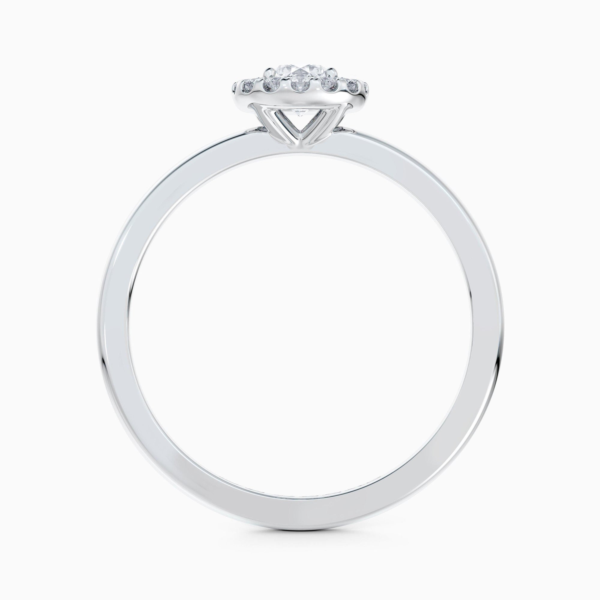 Bague Aura avec diamant brillant et platine