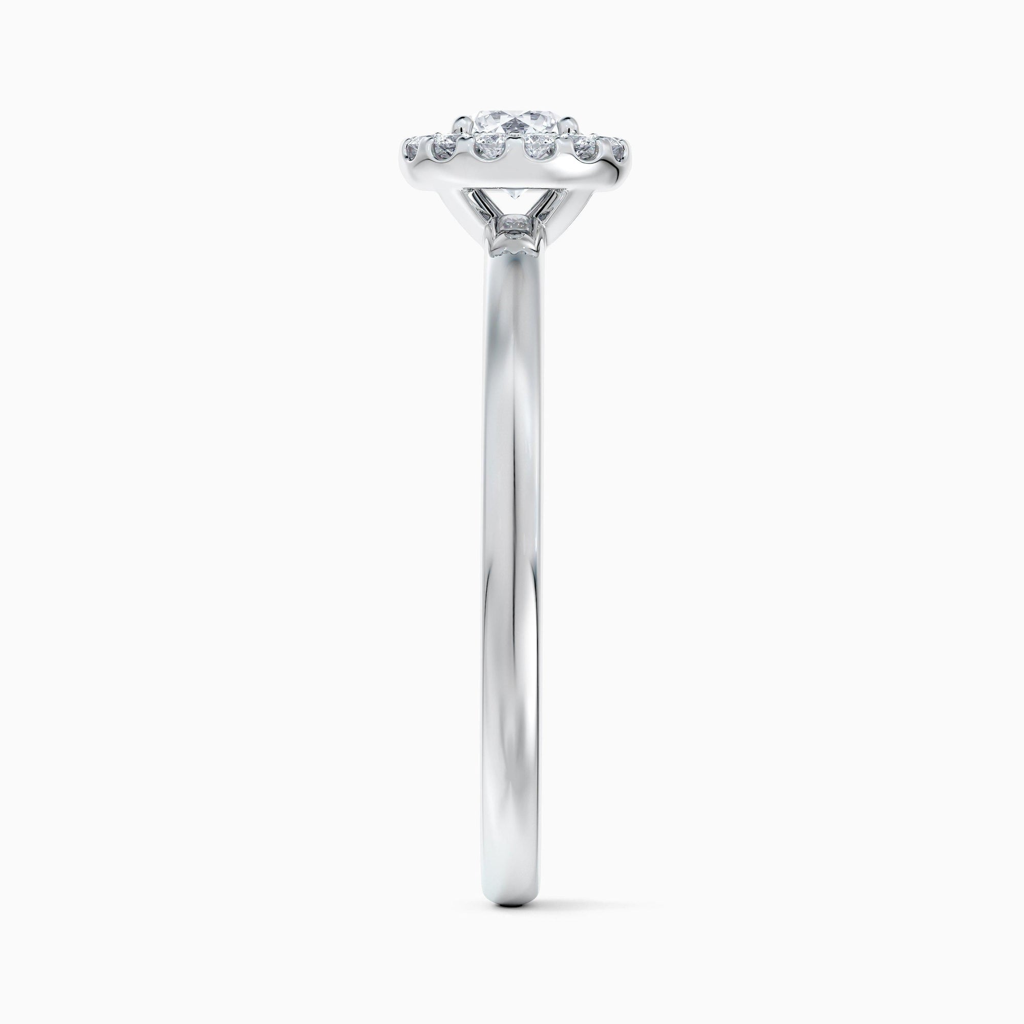 Bague Aura avec diamant brillant et platine