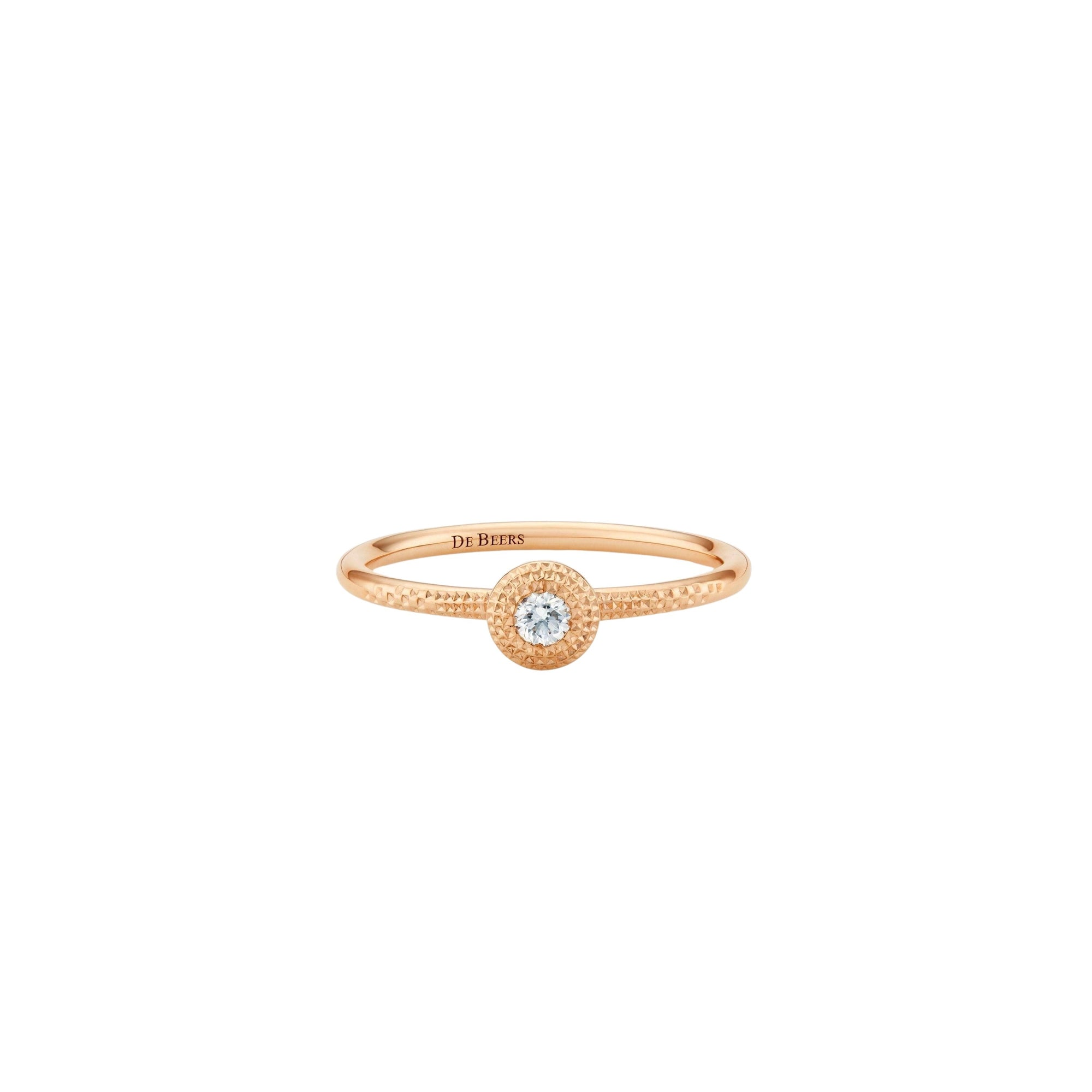 Bague Talisman avec diamant rond en or