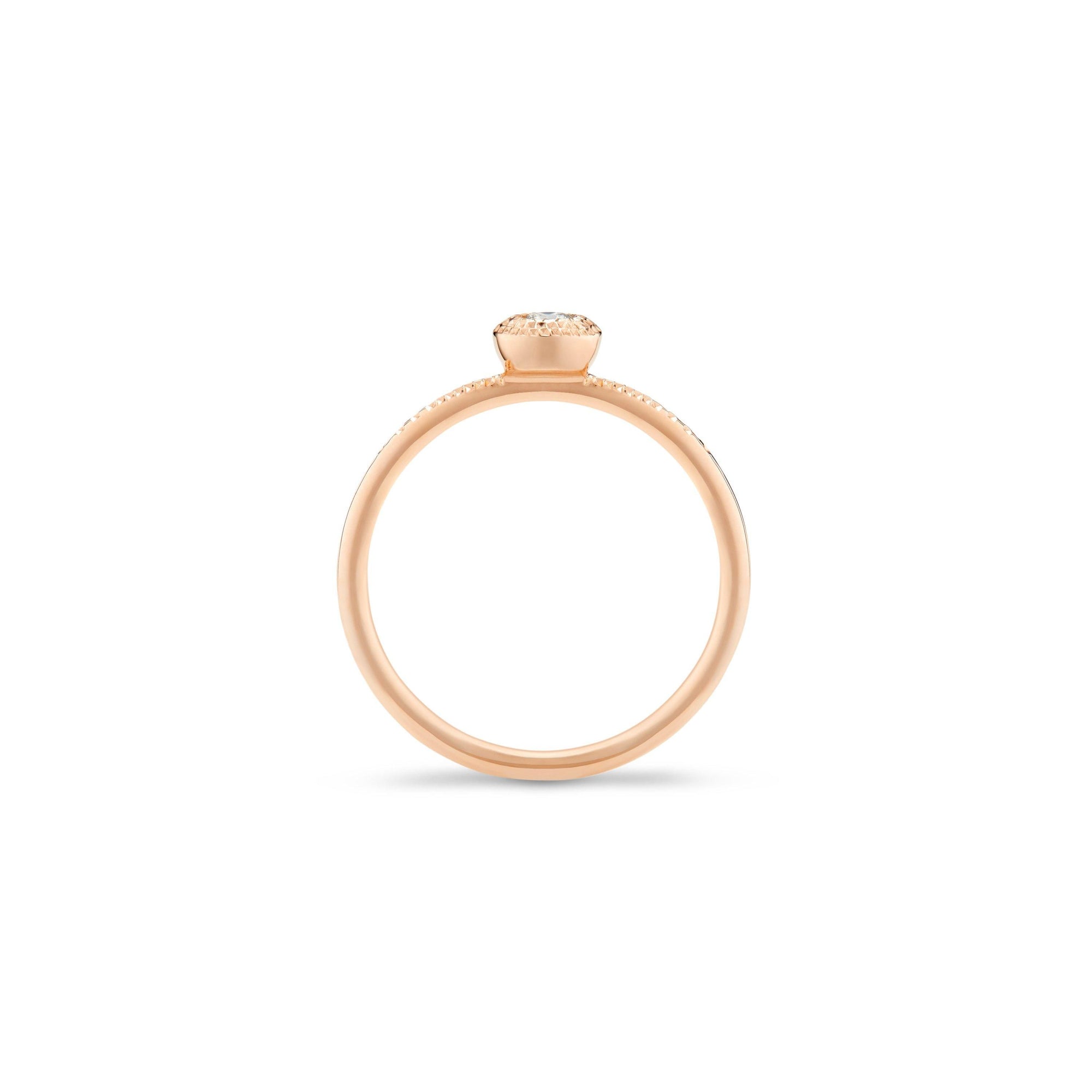 Bague Talisman avec diamant rond en or