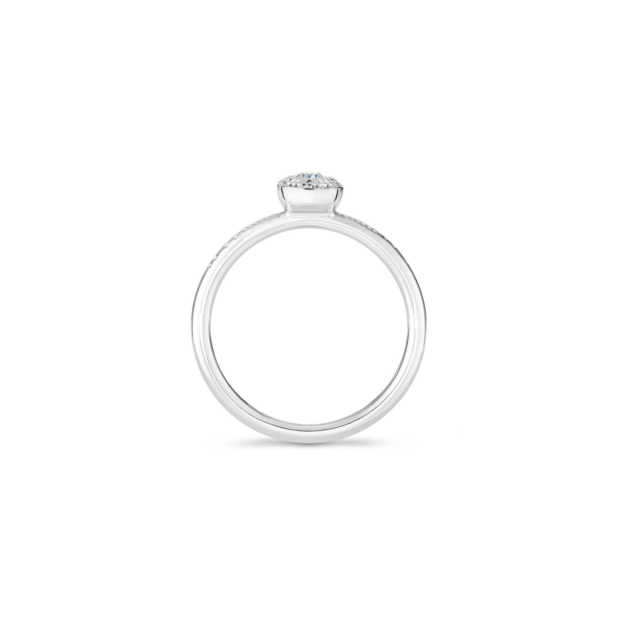 Bague Talisman avec diamant rond brillant en or