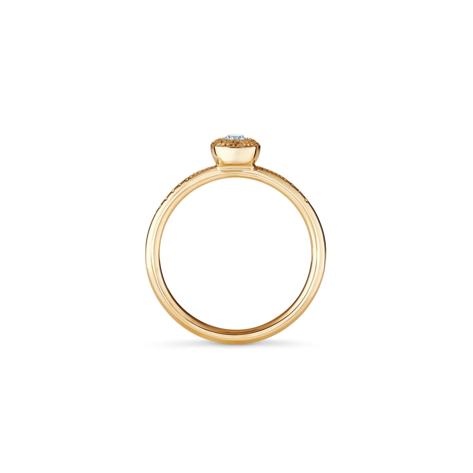 Bague Talisman avec diamant rond brillant en or
