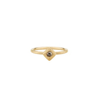 Bague Talisman avec diamant brut en or