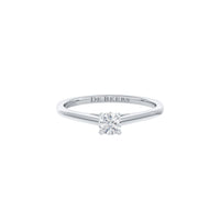Bague classic avec diamant brillant et platine