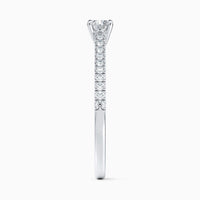 Bague classic pavé avec diamant et platine